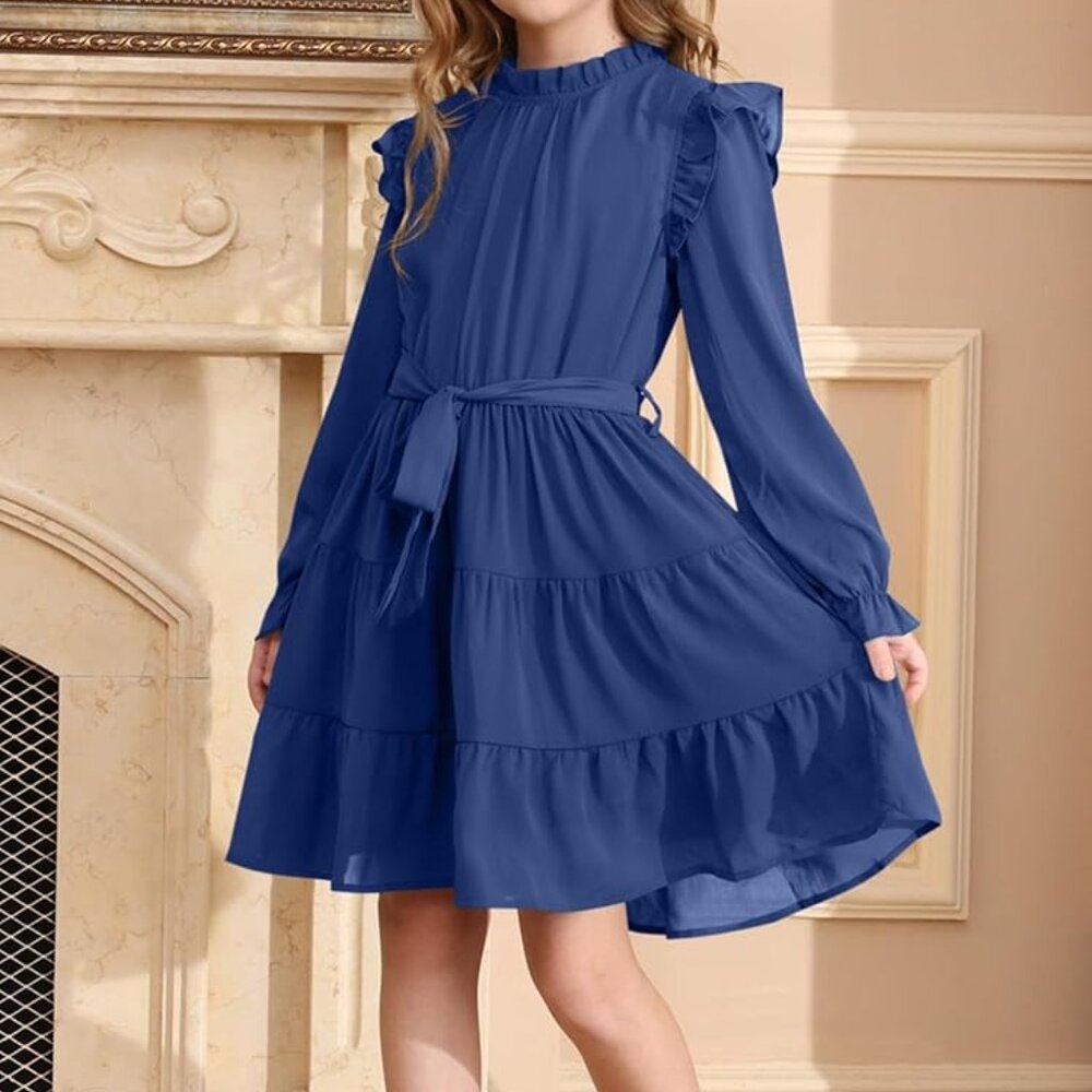 Girl's Navy Blue Dress